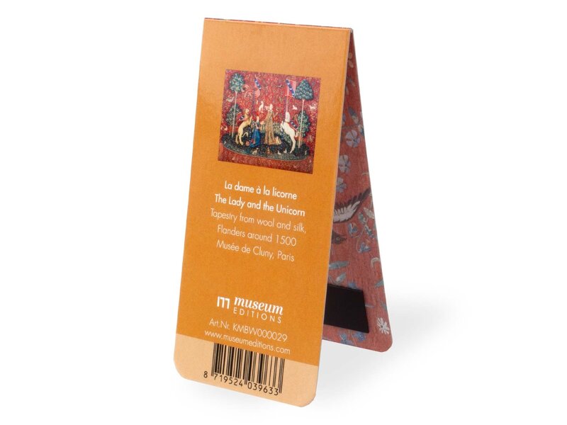Magnetische boekenlegger, Wandkleed Dame met de Eenhoorn