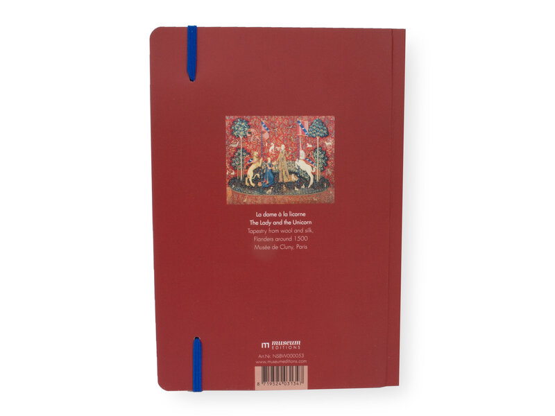 Cuaderno de tapa blanda, A5, Tapiz Dama con el unicornio
