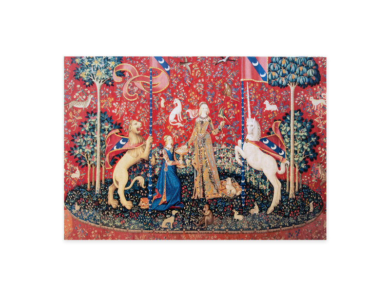 Postcard, Tapestry Lady with the Unicorn