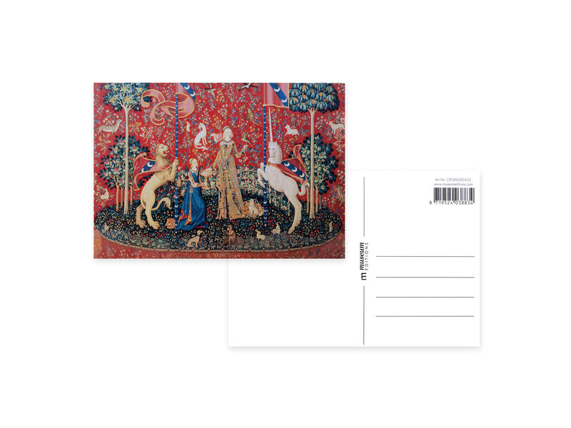 Postcard, Tapestry Lady with the Unicorn
