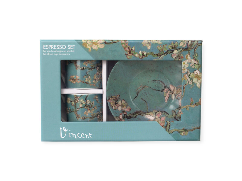 Set de espresso, Almendro en flor, Vincent van Gogh