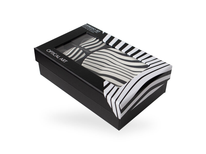 Set de espresso, Optical Art