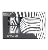 Set de espresso, Optical Art Set de espresso, Optical Art
