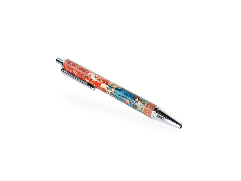 Ballpen in box, Tapestry Lady with the Unicorn