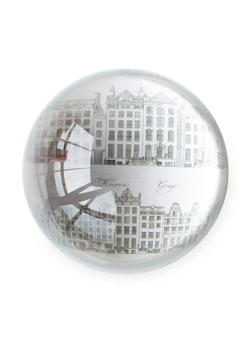 Presse-papier en verre, Maisons de canal, Amsterdam