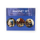 Set van 3 ronde ijskast magneten, Vermeer