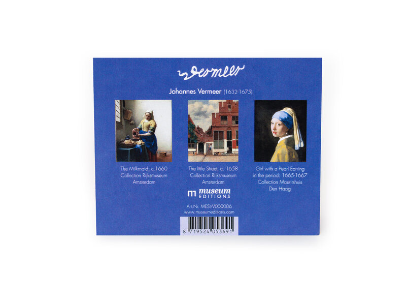 Lot de 3 aimants ronds pour réfrigérateur,  Vermeer