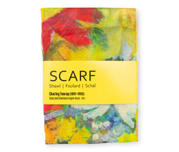 Scarf  100 % silk chiffon, Charley Toorop, Flowers