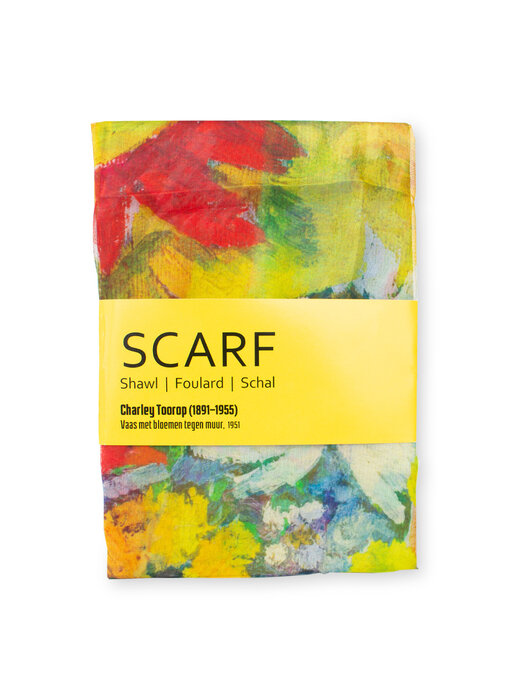 Scarf  100 % silk chiffon, Charley Toorop, Flowers