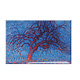 Aimant pour frigo, Mondriaan, Arbre Rouge