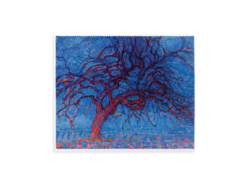 Brillenputztuch, 15x18 cm, Piet Mondriaan, Roter Baum