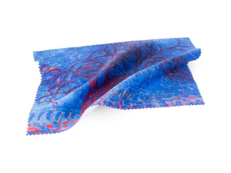 Lens cloth, 15x18 cm, Piet Mondriaan, Red Tree
