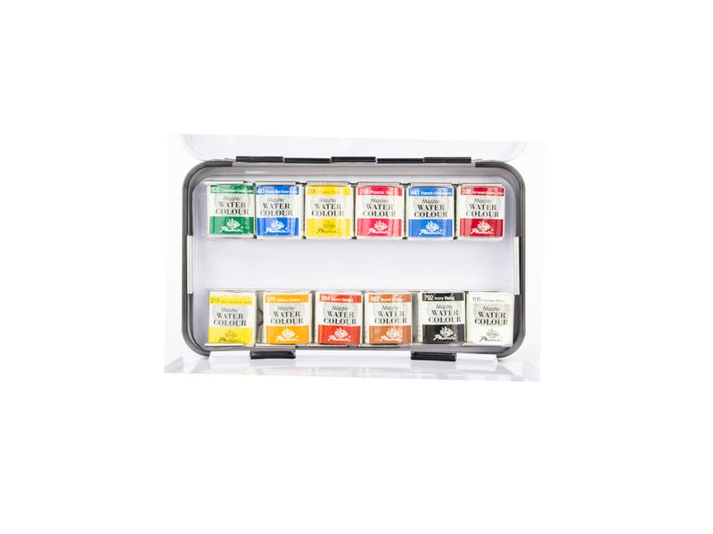 Watercolor set, Claude Monet, Water lilies