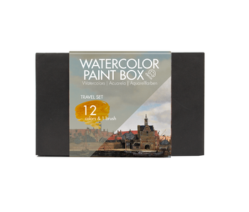 Ensemble d'aquarelle, Vermeer,  vue de Delft