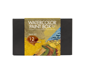 Ensemble d'aquarelle, Van Gogh, Champ de blé avec corbeaux