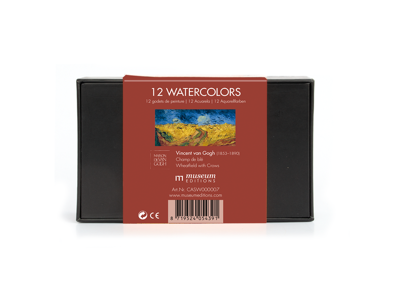 Ensemble d'aquarelle, Vincent Van Gogh, Champ de blé avec corbeaux Auvers