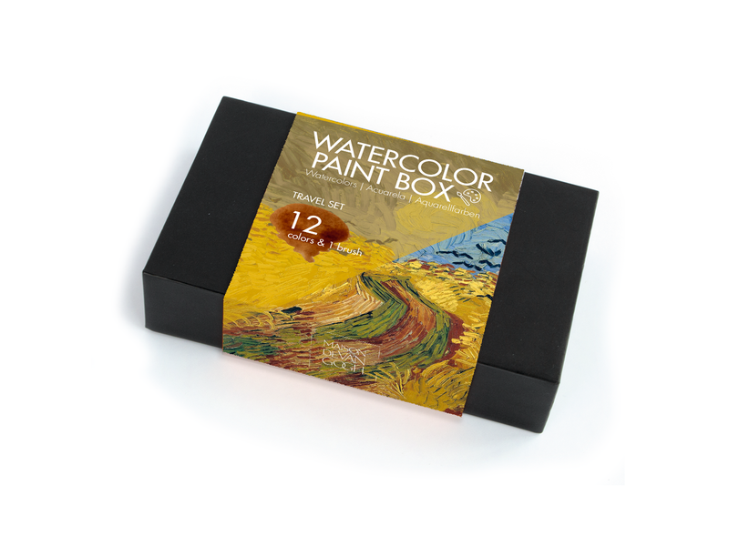 Ensemble d'aquarelle, Vincent Van Gogh, Champ de blé avec corbeaux Auvers