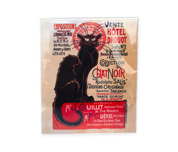 Paño limpiador de microfibre, 15x18 cm, Le chat Noir, Theophile Steinlen