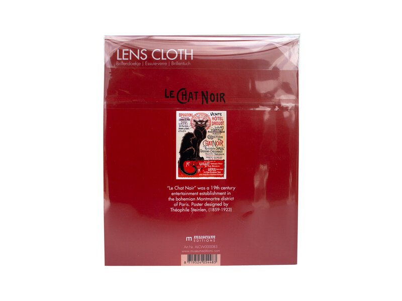 Lens cloth, 15x18 cm, Le chat Noir, Theophile Steinlen
