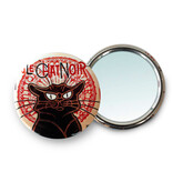 Espejo de bolsillo,  Ø 80 mm, Le chat Noir, Theophile Steinlen