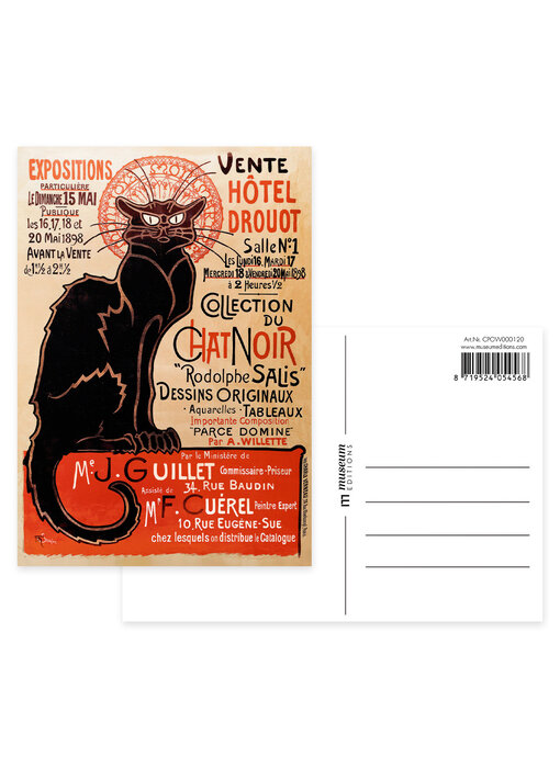 Postal, Le chat Noir, Theophile Steinlen