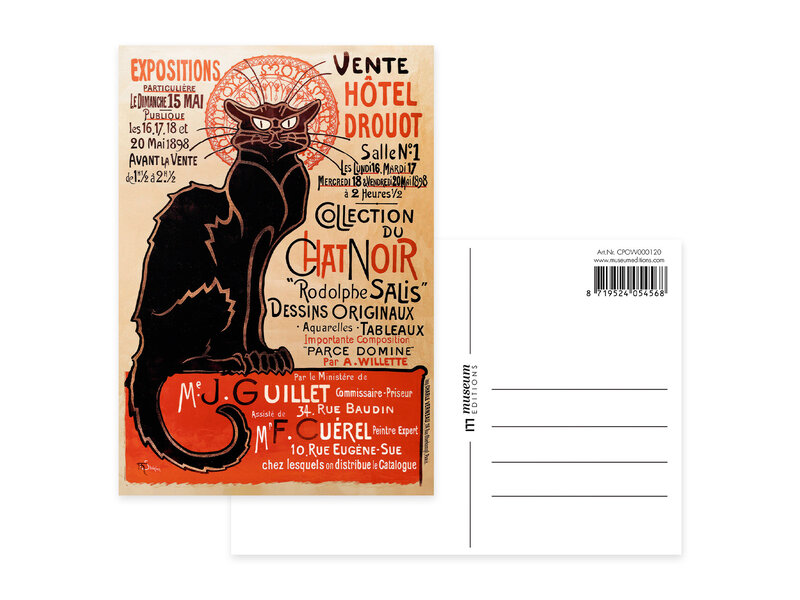 Carte postale, Le chat Noir, Theophile Steinlen