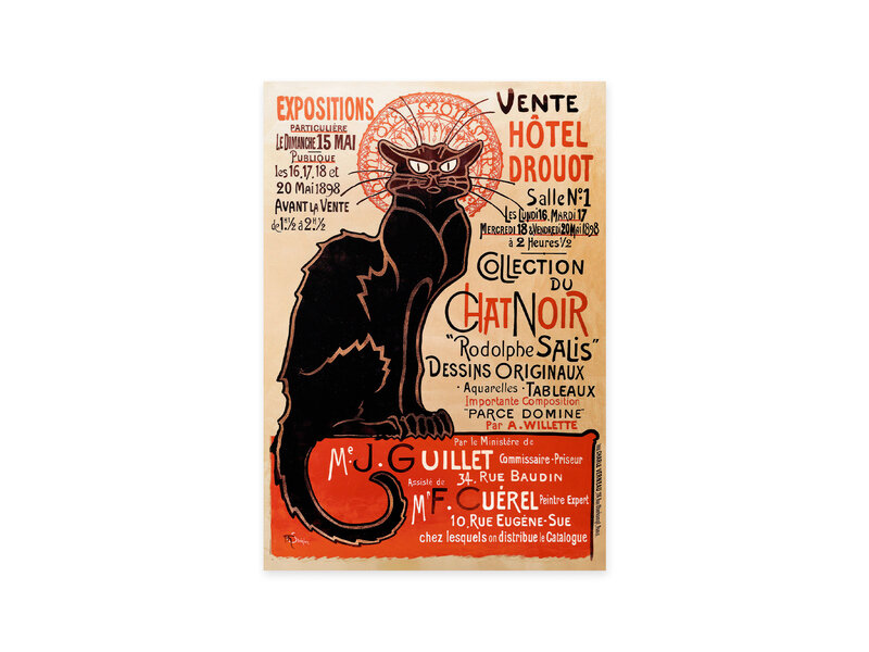 Postal, Le chat Noir, Theophile Steinlen