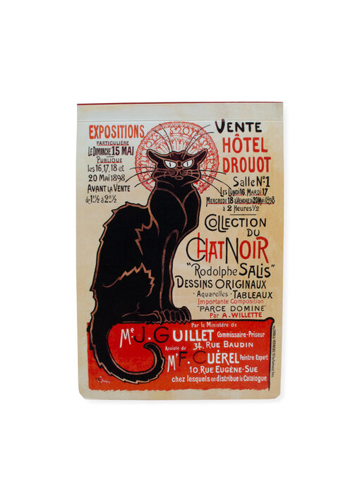 Leeres notepad A6, Le Chat Noir, Steinlen