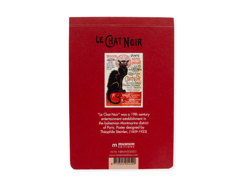 Bloc de notas en blanco A6, Le Chat Noir, Steinlen