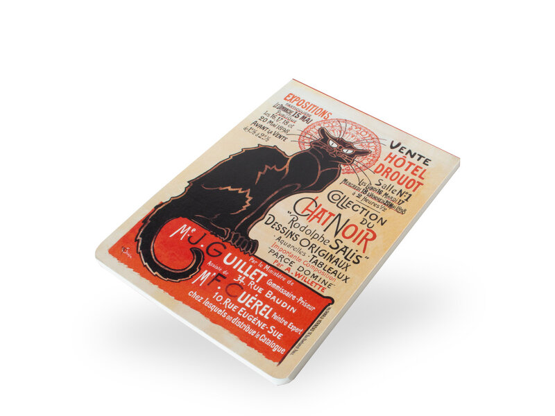 Bloc de notas en blanco A6, Le Chat Noir, Steinlen
