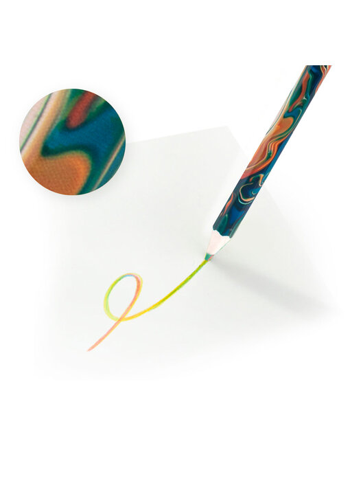 Multi-kleur potlood - Oranje-groen