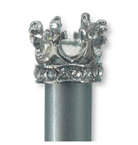 Crayon HB de couleur argent avec couronne de reine en argent Crayon HB de couleur argent avec couronne de reine en argent