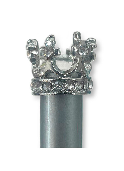 Zilver kleurig HB  potlood met zilveren Koninginne kroon
