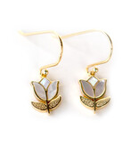 Tulip earring, gold plated