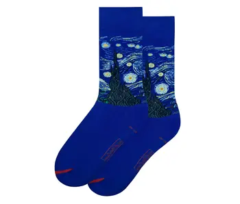 Calcetines artísticos, talla  40-46, Noche estrellada, Vincent van Gogh