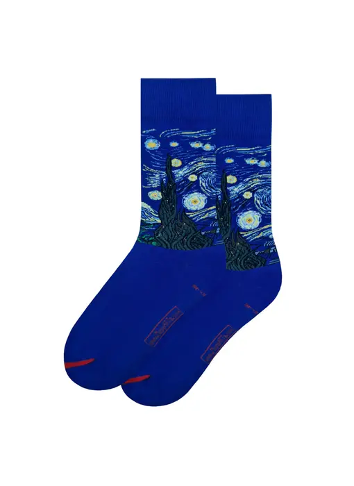Calcetines artísticos, talla  40-46, Noche estrellada, Vincent van Gogh