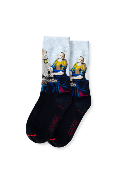 Calcetines artísticos, talla  36-40,  Lechera,  Johannes  Vermeer