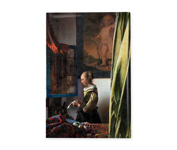 Magnet  de réfrigérateur, Fille lisant une lettre à la fenêtre ouverte, Vermeer