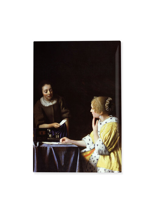 Magnet  de réfrigérateur,Dame et servante, Vermeer