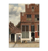 Ansichtkaart 10x15 cm , Klein straatje van Johannes Vermeer