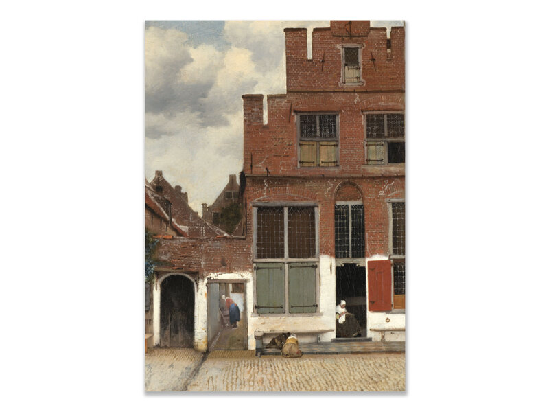 Ansichtkaart 10x15 cm , Klein straatje van Johannes Vermeer