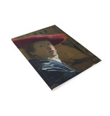 Softcover Kunst Skizzenbuch,  Dame mit rotem Hut, Vermeer