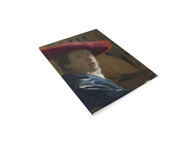 Softcover Kunst Skizzenbuch,  Dame mit rotem Hut, Vermeer