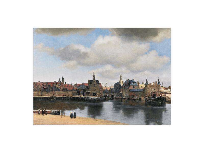 Postal, 10 x 15 cm, Vista de Delft, Vermeer