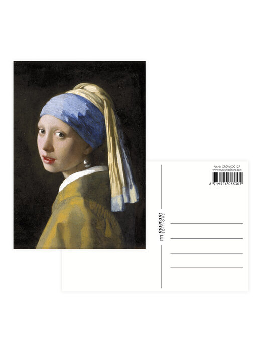 Carte postale, 10 x 15 cm,  Vermeer,  Fille avec une boucle d'oreille perle