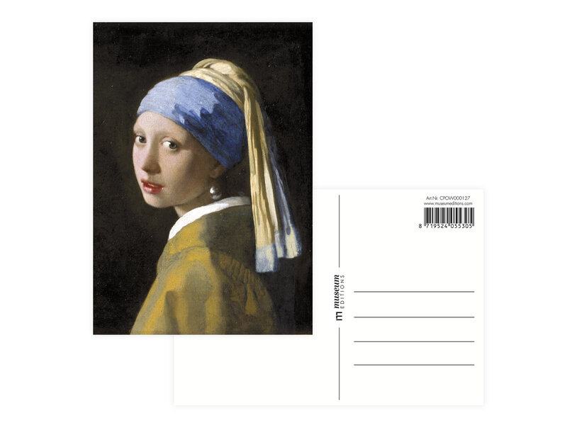 Carte postale, 10 x 15 cm, Vermeer,  Fille avec une boucle d'oreille perle