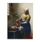 Postkaart , Vermeer, Melkmeisje