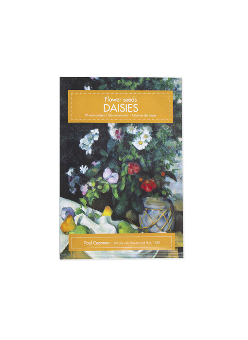 Carte postale avec graines, Marguerites, Cézanne