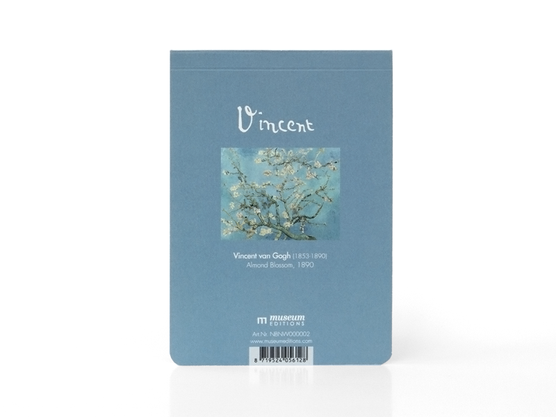 Bloc-notes vierge A6,  fleur d'amandier, Vincent van Gogh