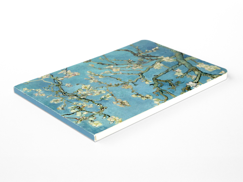 Bloc-notes vierge A6,  fleur d'amandier, Vincent van Gogh
